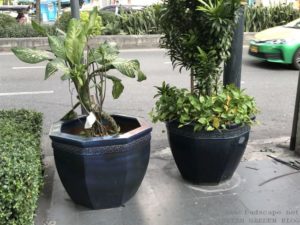 LARGE CERAMIC POTS BLUE