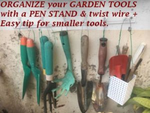 organize garden tools idea